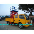 Euro IV DFAC double-row cheap light cargo truck mounted hydraulic aerial work platform 8-10M on sale